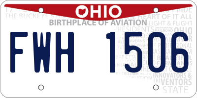 OH license plate FWH1506