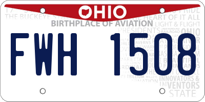 OH license plate FWH1508