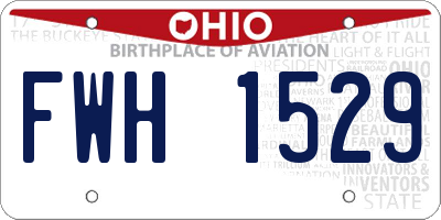 OH license plate FWH1529
