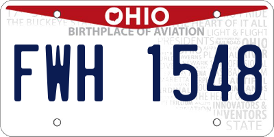 OH license plate FWH1548