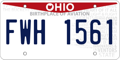 OH license plate FWH1561