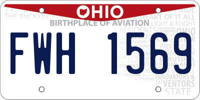 OH license plate FWH1569