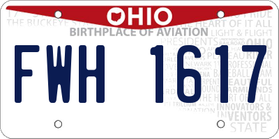 OH license plate FWH1617