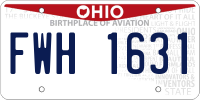 OH license plate FWH1631