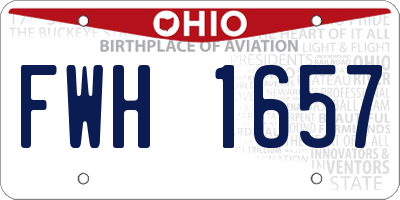 OH license plate FWH1657