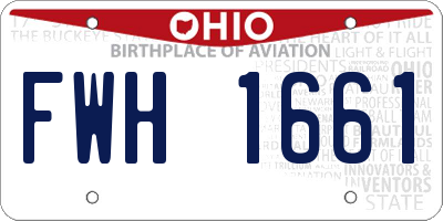 OH license plate FWH1661