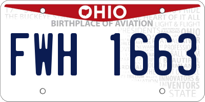OH license plate FWH1663
