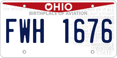 OH license plate FWH1676