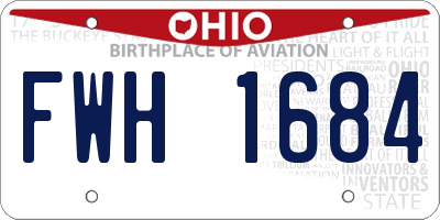 OH license plate FWH1684
