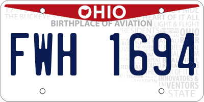 OH license plate FWH1694