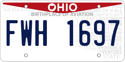OH license plate FWH1697