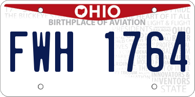 OH license plate FWH1764