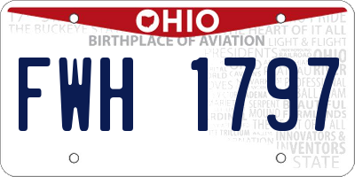 OH license plate FWH1797