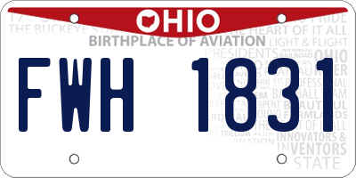 OH license plate FWH1831