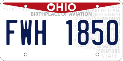 OH license plate FWH1850