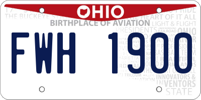 OH license plate FWH1900