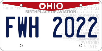 OH license plate FWH2022