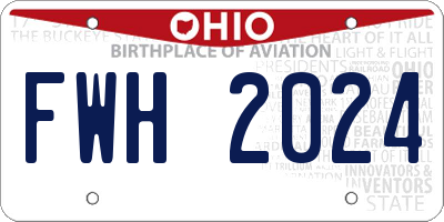 OH license plate FWH2024