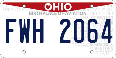 OH license plate FWH2064