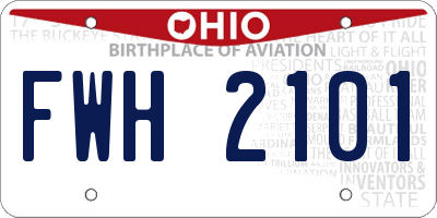 OH license plate FWH2101