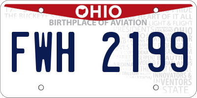 OH license plate FWH2199
