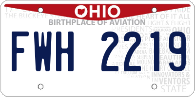 OH license plate FWH2219