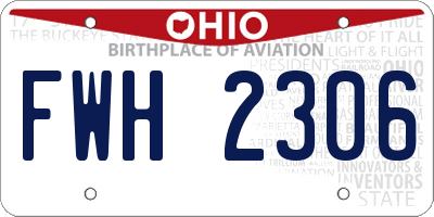 OH license plate FWH2306