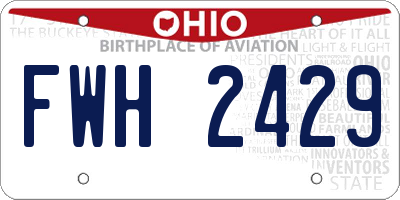 OH license plate FWH2429