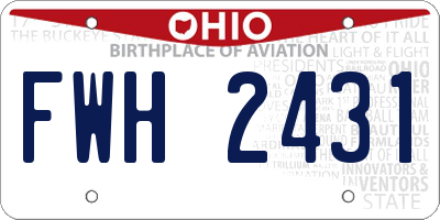 OH license plate FWH2431