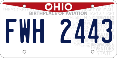 OH license plate FWH2443