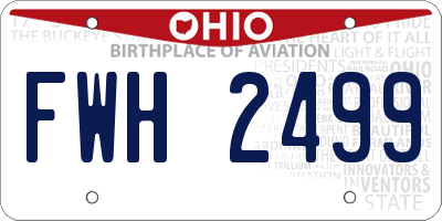 OH license plate FWH2499