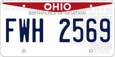 OH license plate FWH2569