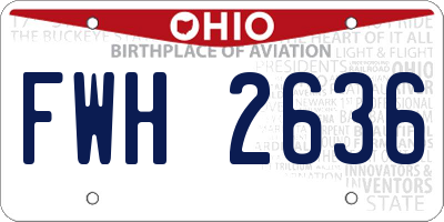 OH license plate FWH2636