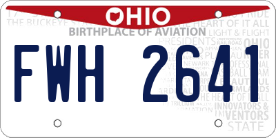 OH license plate FWH2641