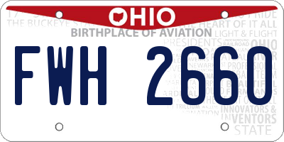OH license plate FWH2660