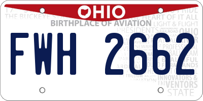 OH license plate FWH2662
