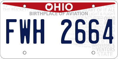 OH license plate FWH2664
