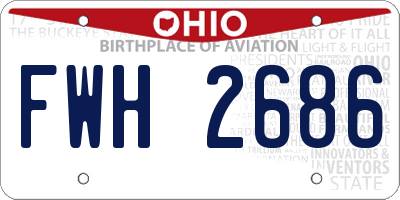 OH license plate FWH2686