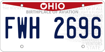 OH license plate FWH2696