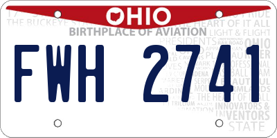OH license plate FWH2741