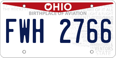 OH license plate FWH2766