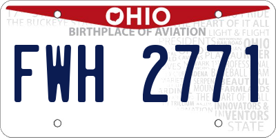 OH license plate FWH2771