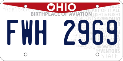 OH license plate FWH2969
