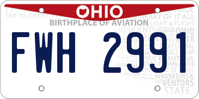 OH license plate FWH2991