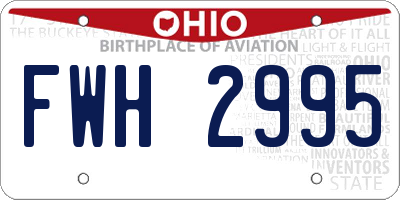 OH license plate FWH2995