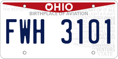 OH license plate FWH3101