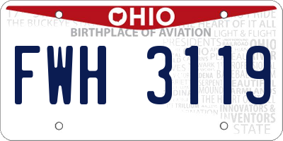 OH license plate FWH3119
