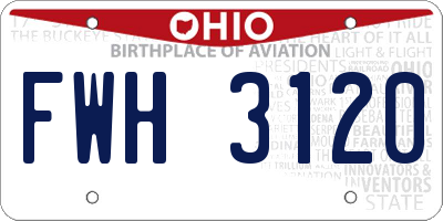 OH license plate FWH3120