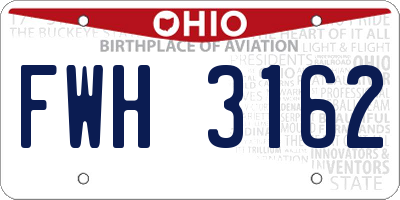 OH license plate FWH3162