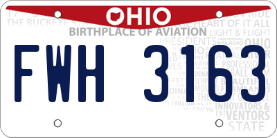 OH license plate FWH3163